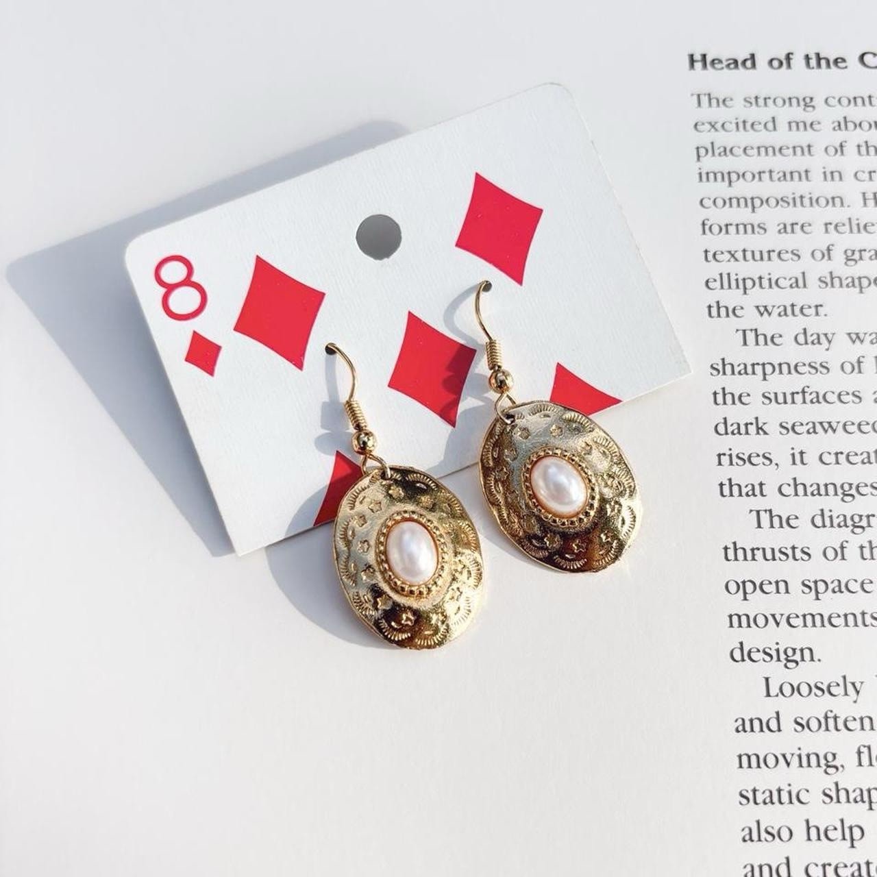 Vintage Gold Pearl Earrings