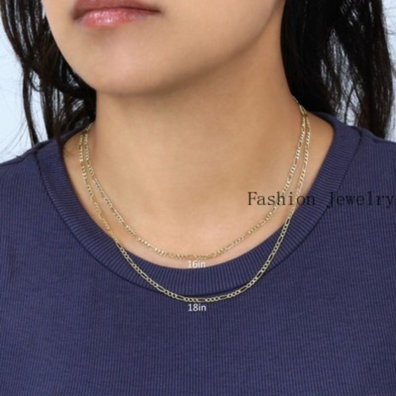 14K Yellow Gold 2mm- 7.5mm Chain Italian Link Necklace Men Women 16″- 30″