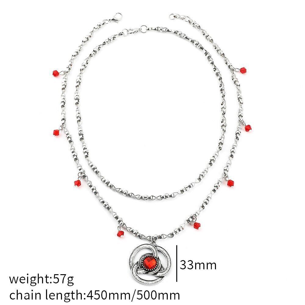 House of The Dragon Necklaces Princess Rhaenyra Targaryen Red Pendant Earring