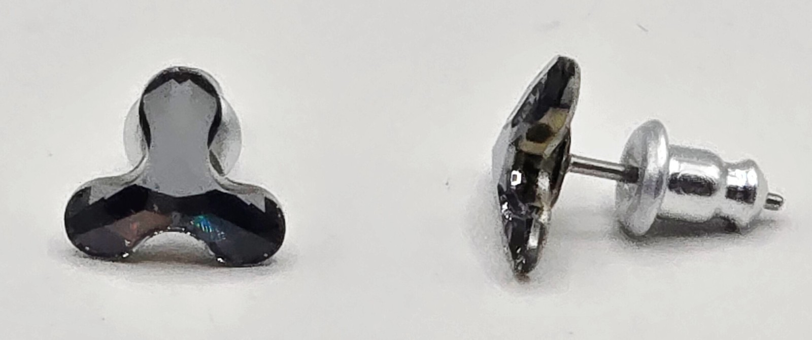 Smoky Gray Molecule Stud Earrings 8mm Crystal Made with SWAROVSKI ELEMENTS