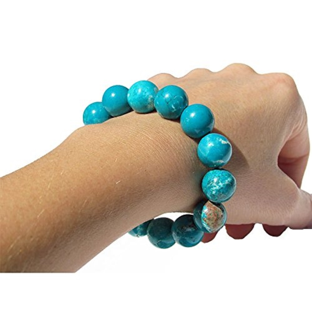 Grounding & Protection Stretch Bracelet, 14mm Beads, Unisex (5″-7″ Adult Wrist)