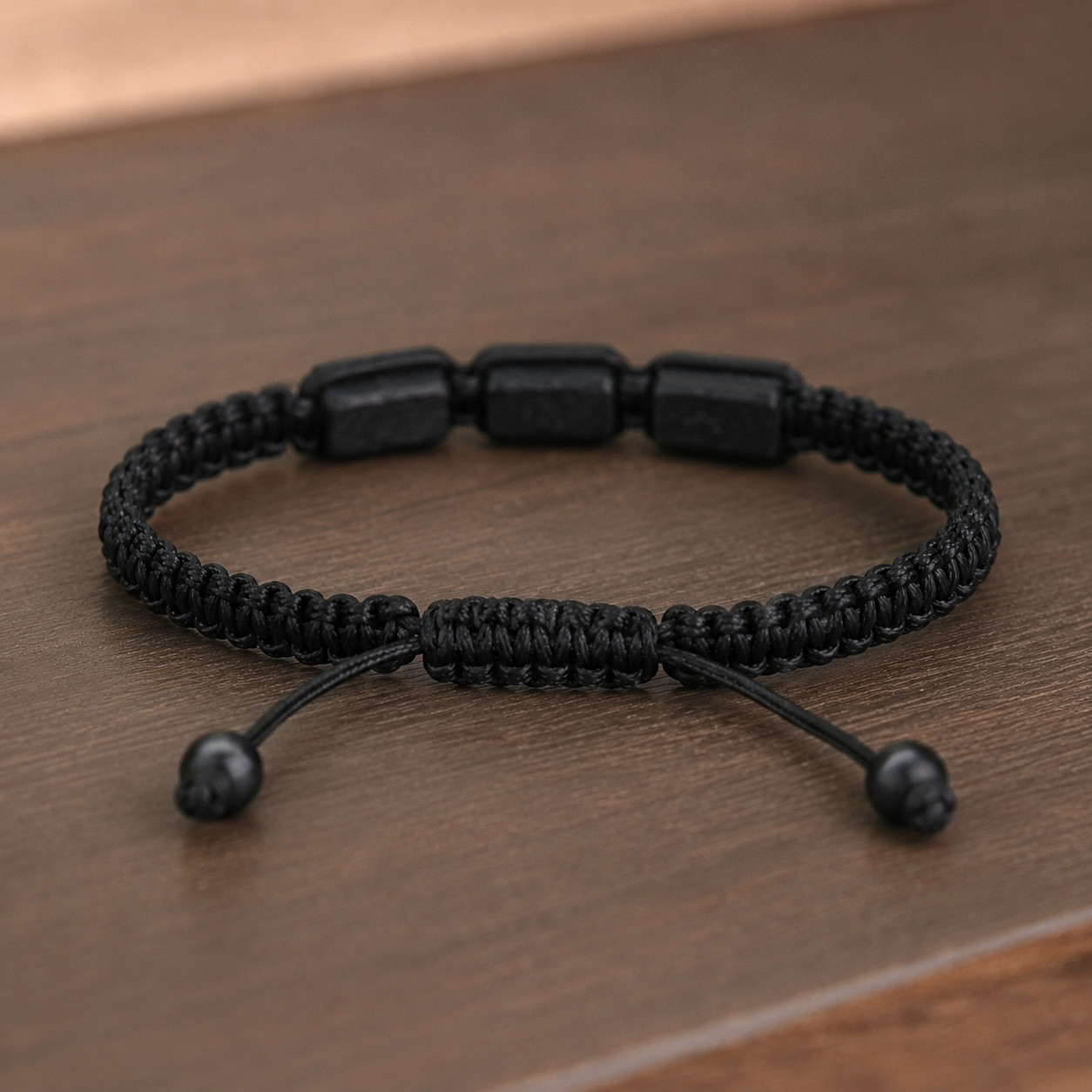 Natural Black Tourmaline Raw Stone Bracelet EMF Protection Reiki Energy Jewelry