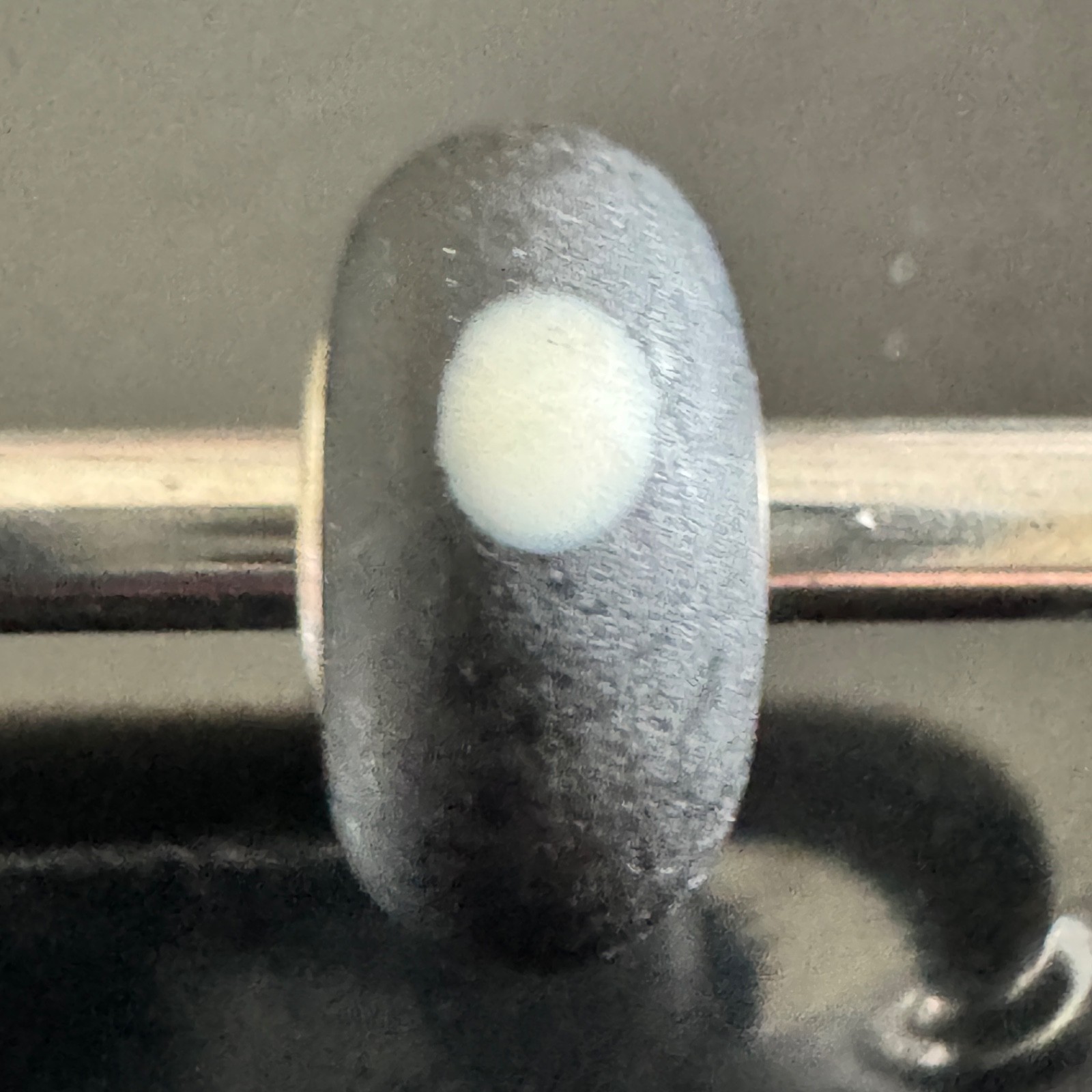 Rare and Retired Trollbeads Donna Bead Black Glass Sterling Retired TGLBE-10290