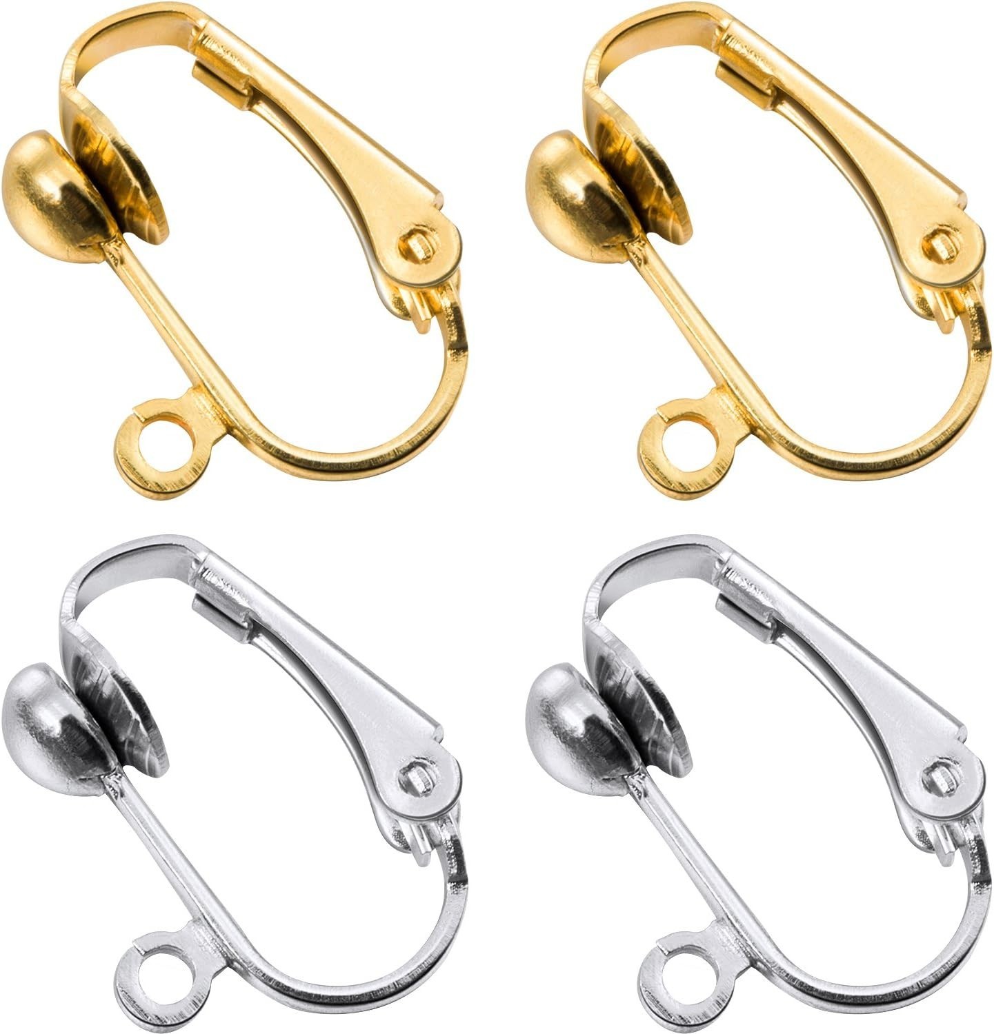 Gold and Silver Clip On Earring Converters 36 Pieces for All Occasions