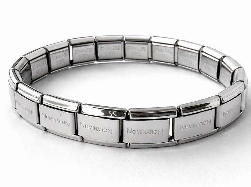 Stainless Steel Italian Modular Charm Bracelet Unisex Fashion Link