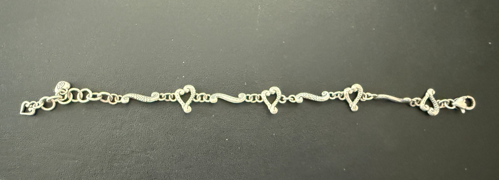 Brighton Silver Tone Heart Design Bracelet Very Good Condition