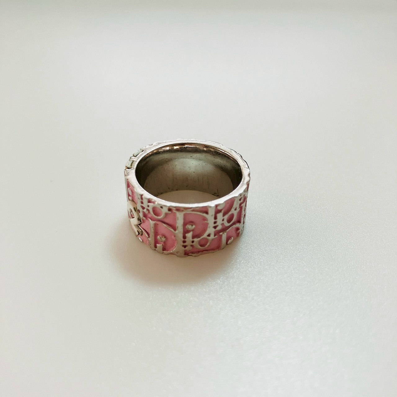 Christian Dior Trotter Pink Silver Ring Japan Import Size 5 US