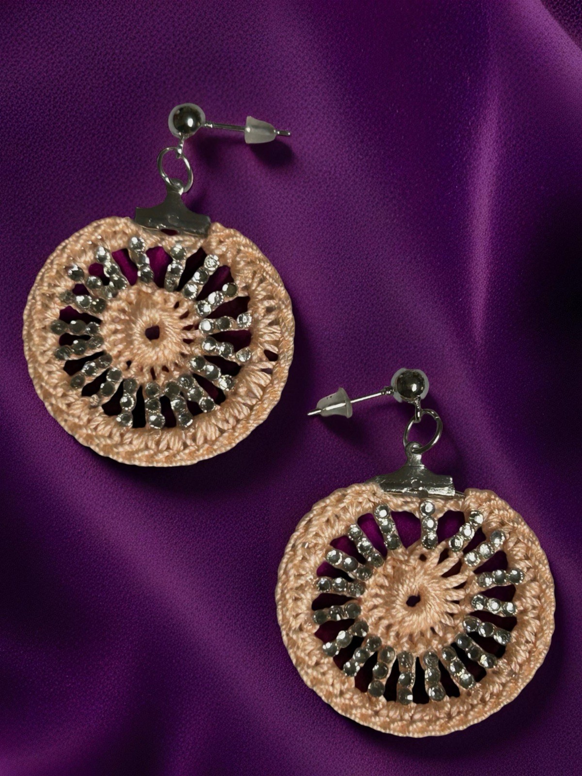 Icy Boho Earrings New Surgical Steel Ear Wire In Beige