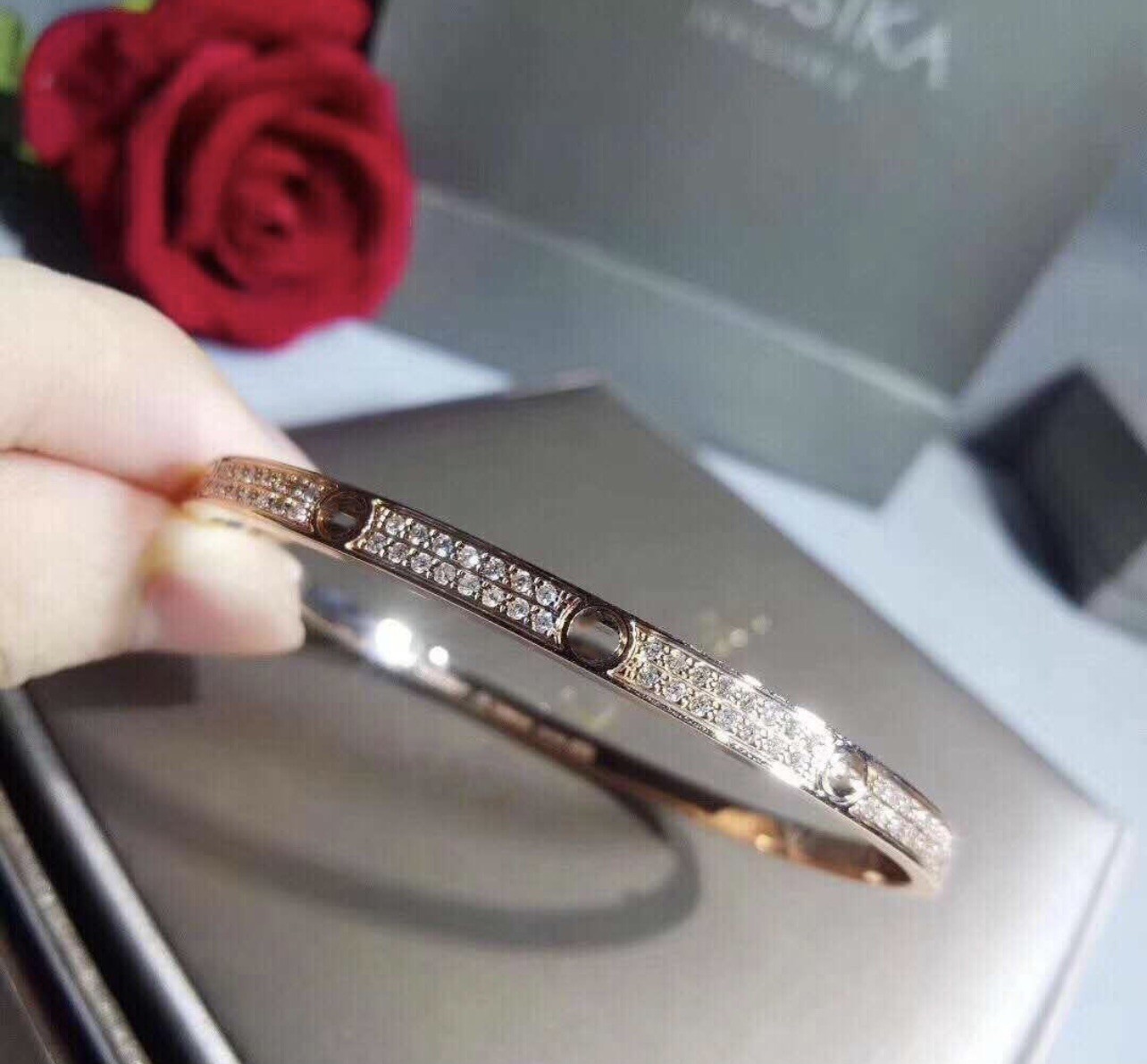 glass diamond bracelet. Can Take 30 Days To Ship But A lot Less.