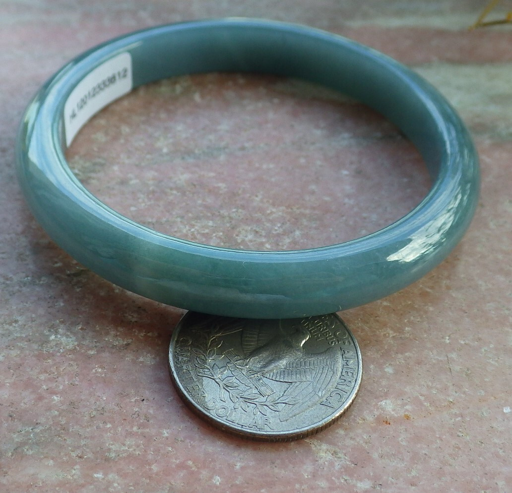 Video Certified Green 100% Natural A JADE Jadeite Bangle Bracelet 56mm 手镯 617069