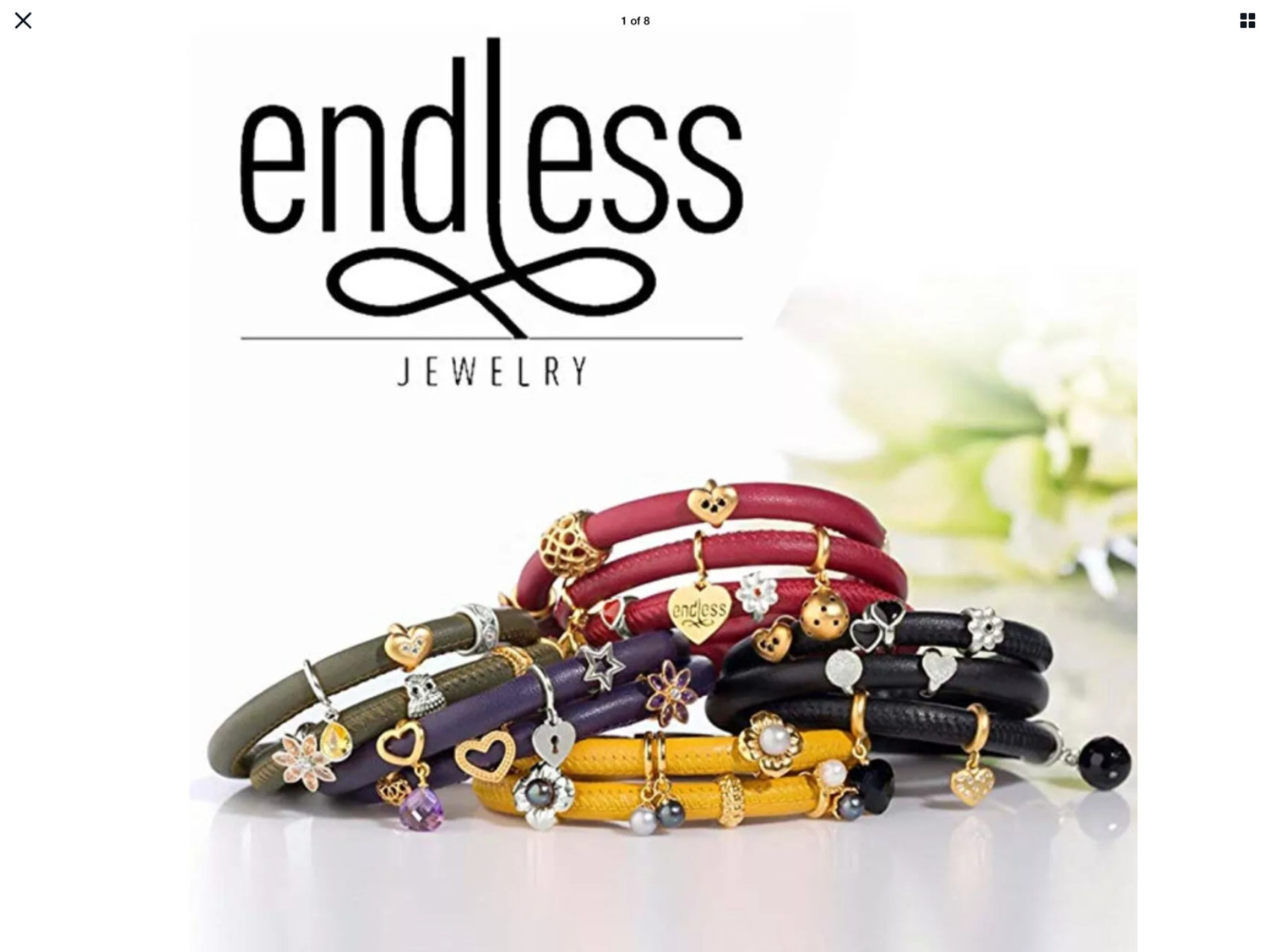 Endless jewelry by J. Lo Double Leather Wrap Charm Bracelet 8” 40cm charms avail