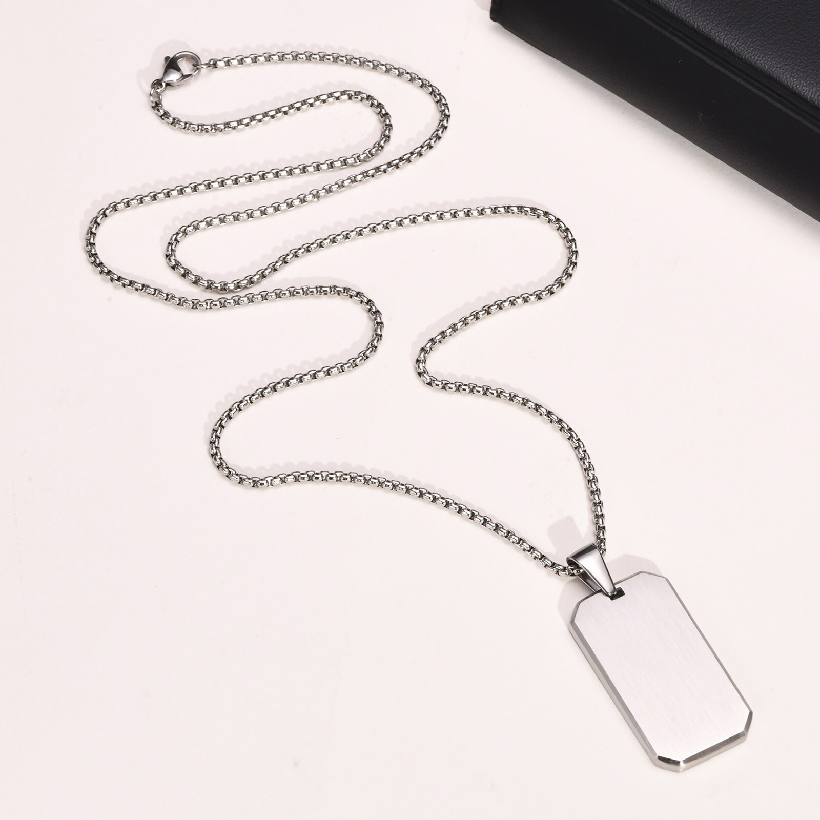 Stainless Steel Brother Dog Tag Necklaces Chain Free Custom Daily Wear Stylish