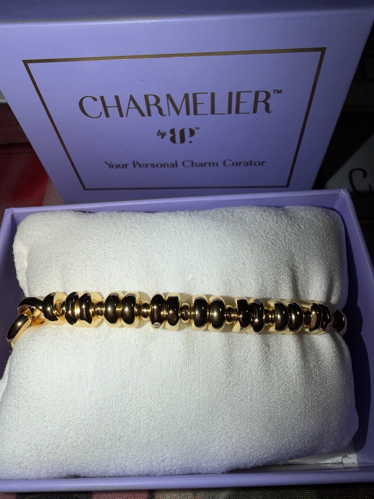 Bomb Party Charmelier “Runway Ready” Gold & Hematite With Removable Charms