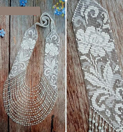 Handmade Necklace Seed Bead Boho American Style Nativ Beaded Multi Strand