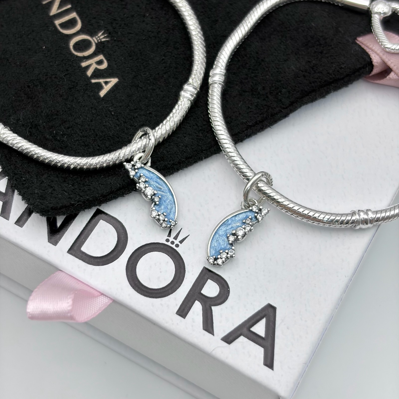 NEW 100% #794244C01 Pandora Splittable Butterfly Dangle Charm, NEW WITH BOX