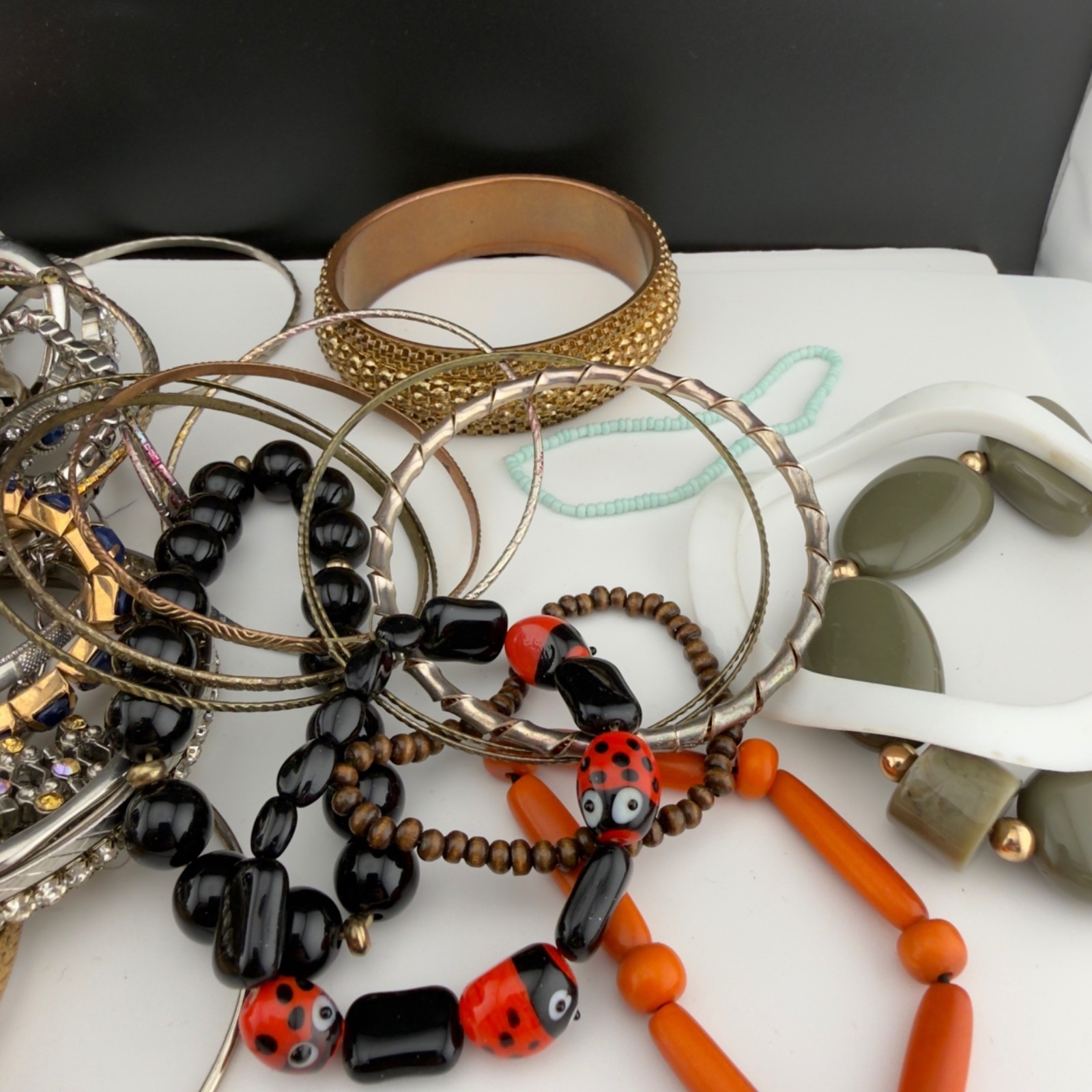 Mixed Bracelet Lot Wear Repair Repurpose Harvest Only Bangle Bead Wire Stretch