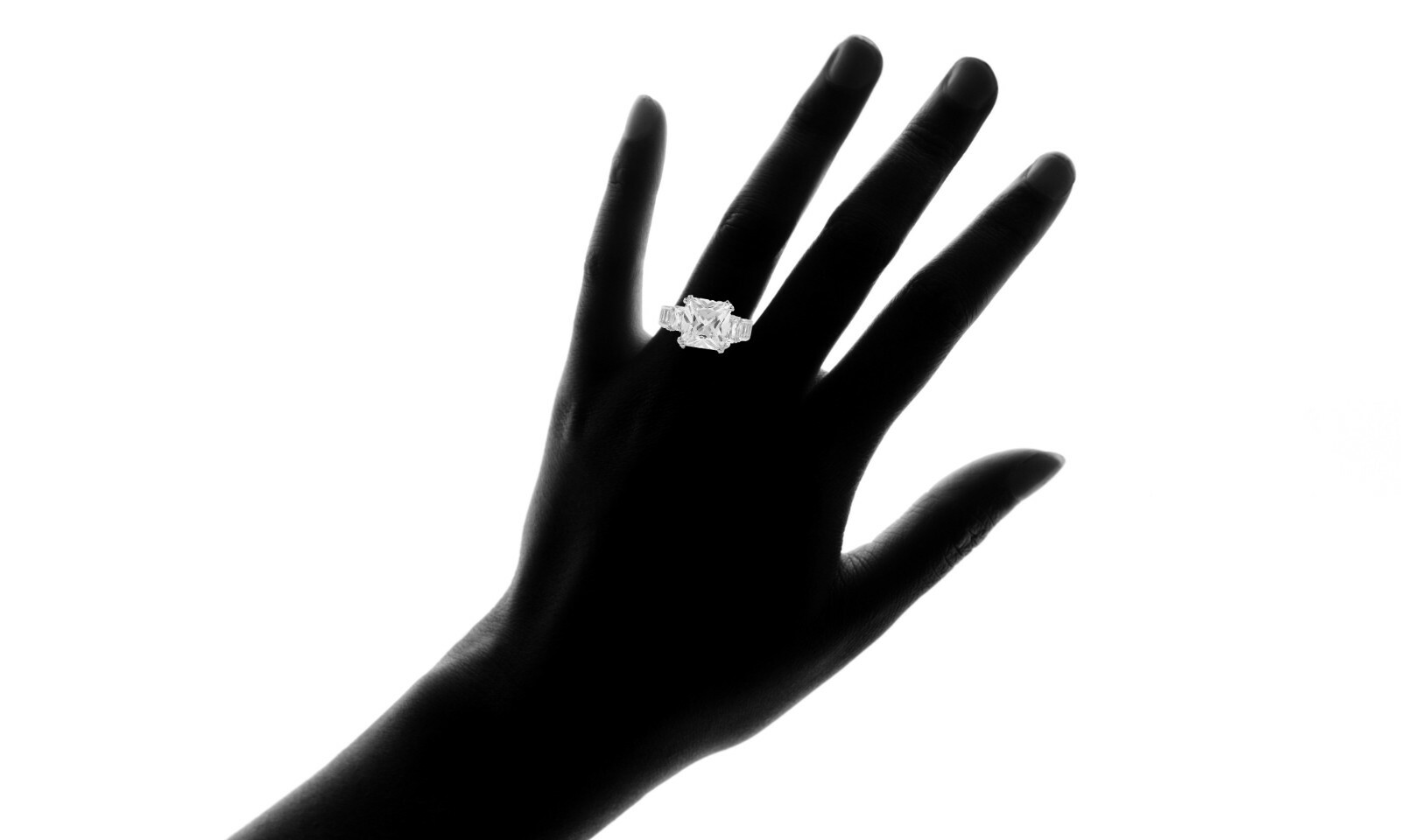 Sterling Silver 925 Plated Women’s CZ Princess Cut Eternity Wedding Band Ring