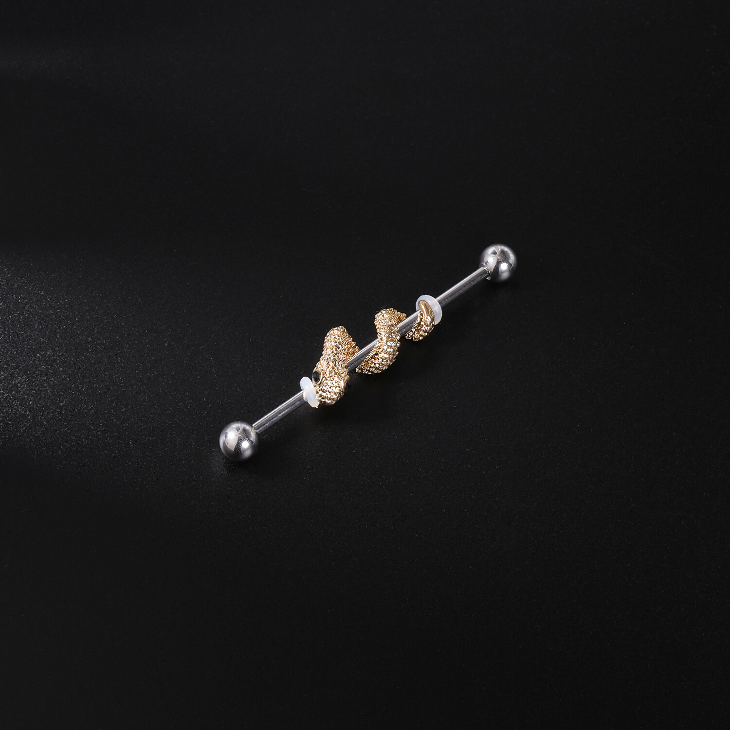 14G Stainless Steel Industrial Barbell Piercing Alloy Cartilage Earring Jewelry