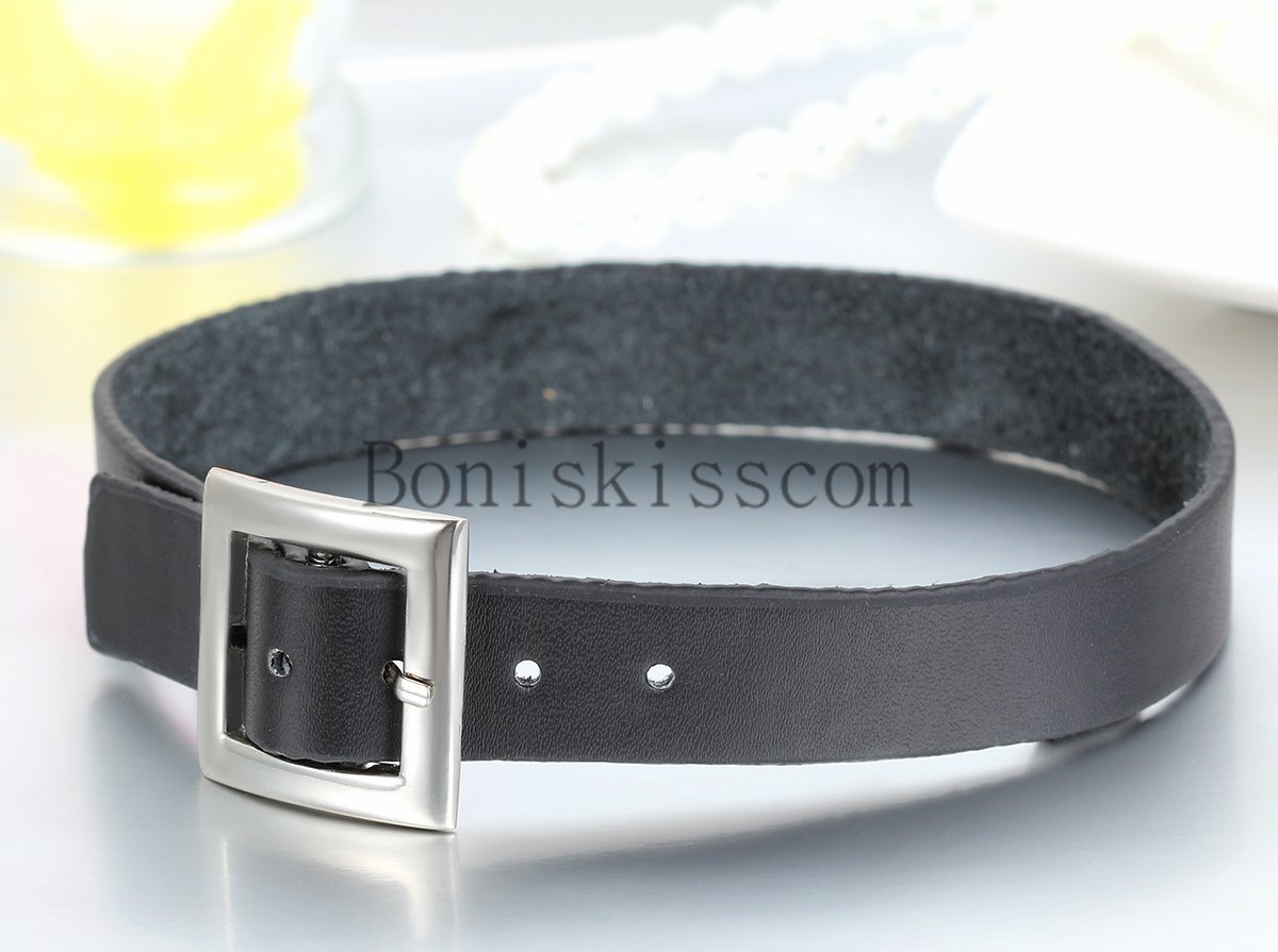 Punk Rock Charm Leather Buckle Men’s Women’s Unisex Choker Collar Necklace