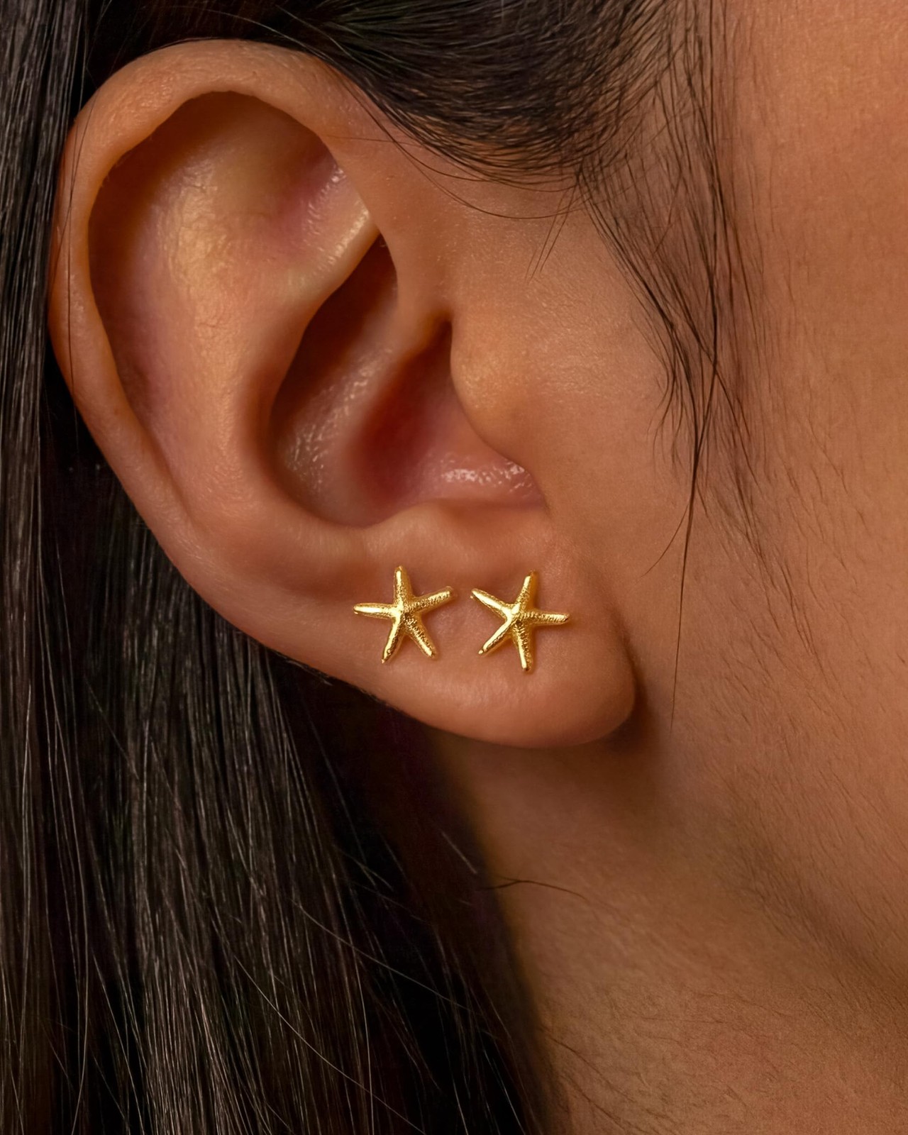 Gold Earrings for Women Trendy 14K Starfish & Stud