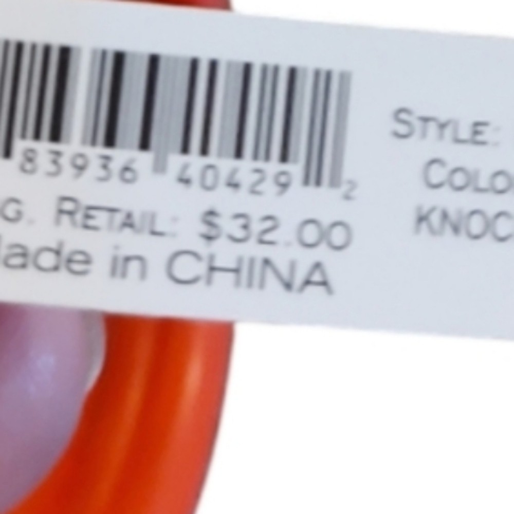 Marc Jacobs Orange/Pink Wrap Bracelet with Charm