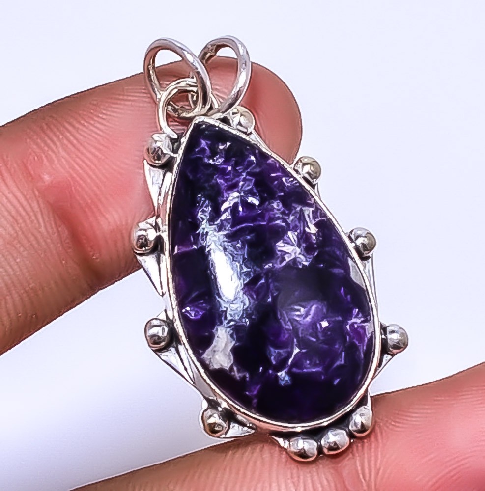 Lepidolite – San Diego 925 Sterling Silver Pendant 1.56″ P764914, Christmas Gift