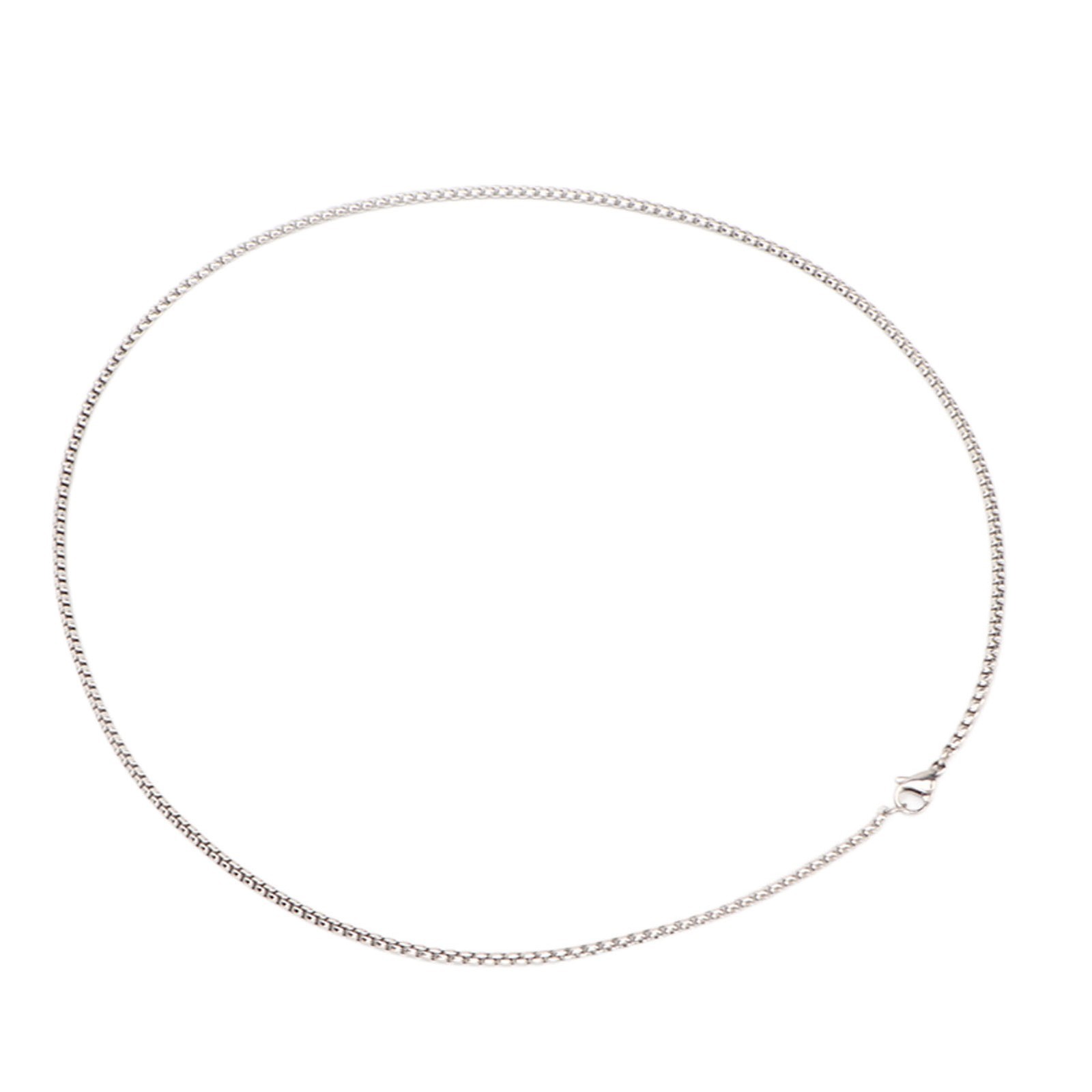 3Pcs Titanium Steel Necklace 19.7in Long 0.1in Thick Stylish Design High Polish
