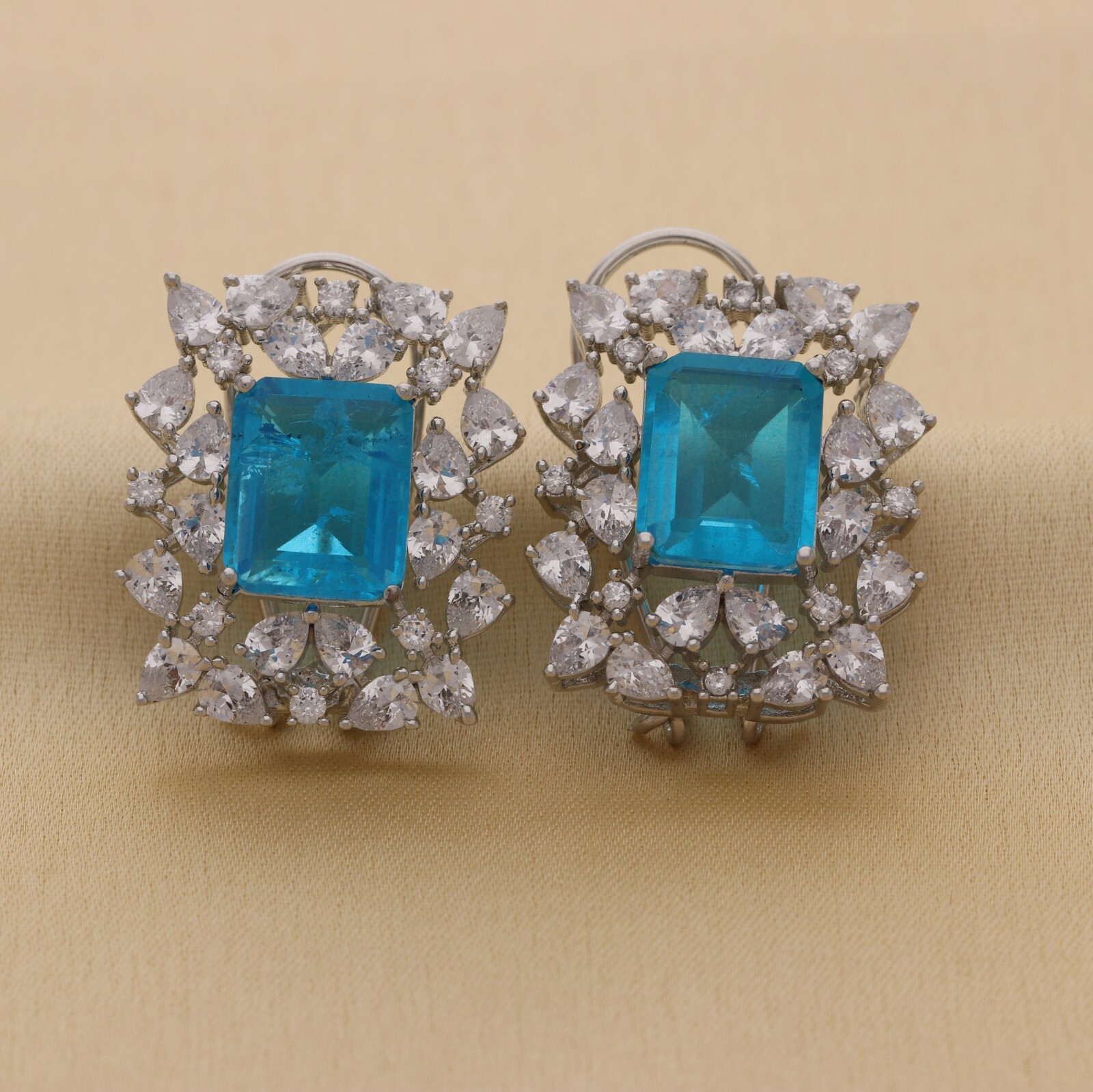 Luxurious Cubic Zirconia for Earrings with Brilliant CZ Accents