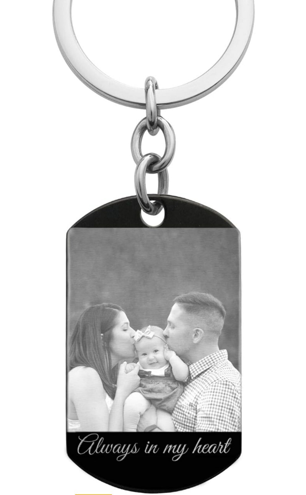 We Engarve Your Family Pic On Tag As Keychain Or Necklace