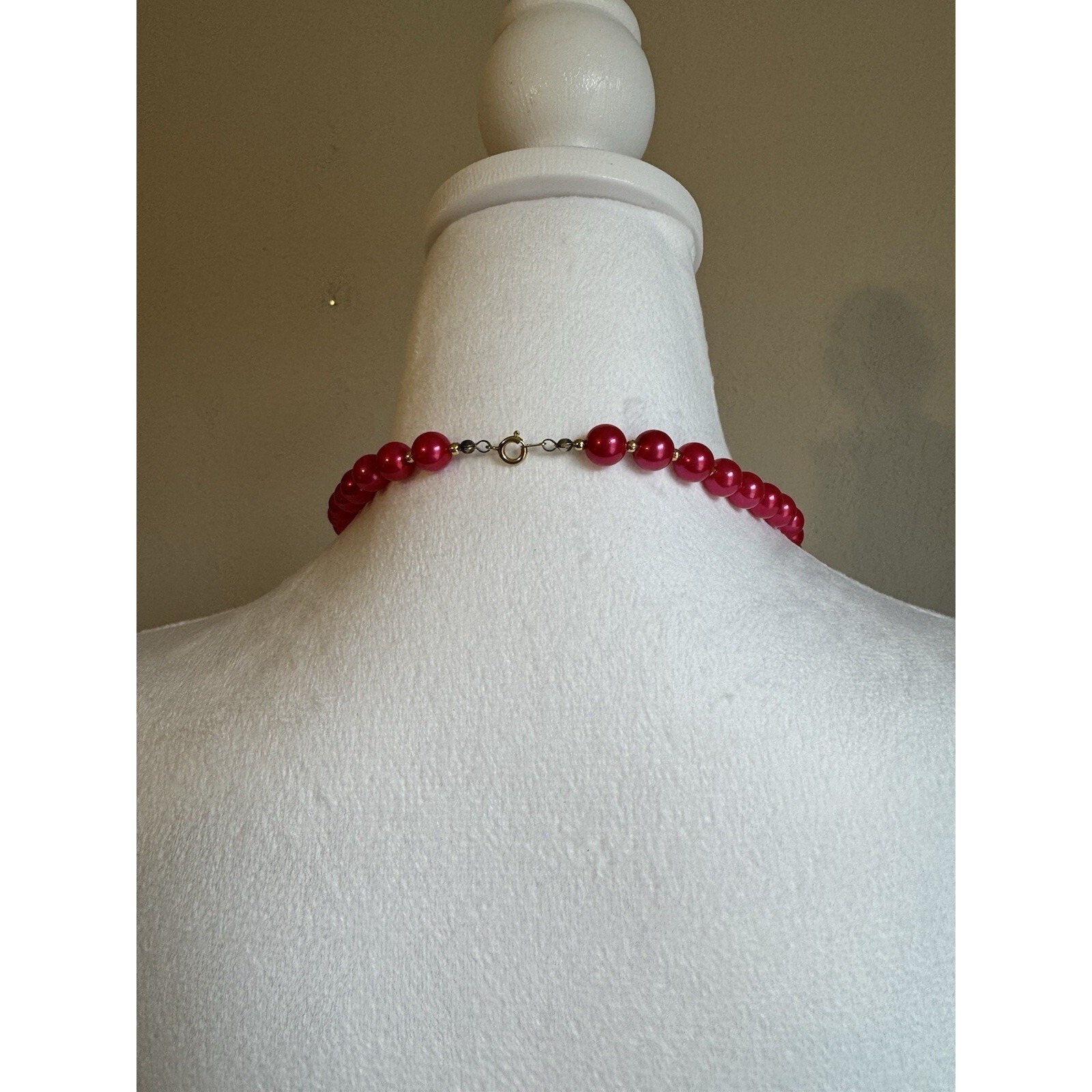 Pink And Gold Beaded Necklace