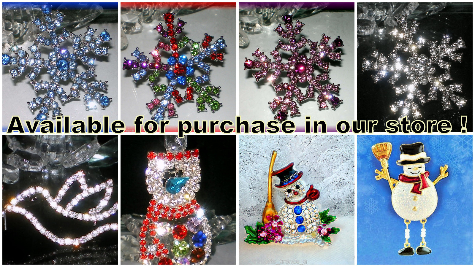 CUTE RHINESTONE & ENAMEL FROSTY THE SNOWMAN WINTER PIN BROOCH~VINTAGE STYLE