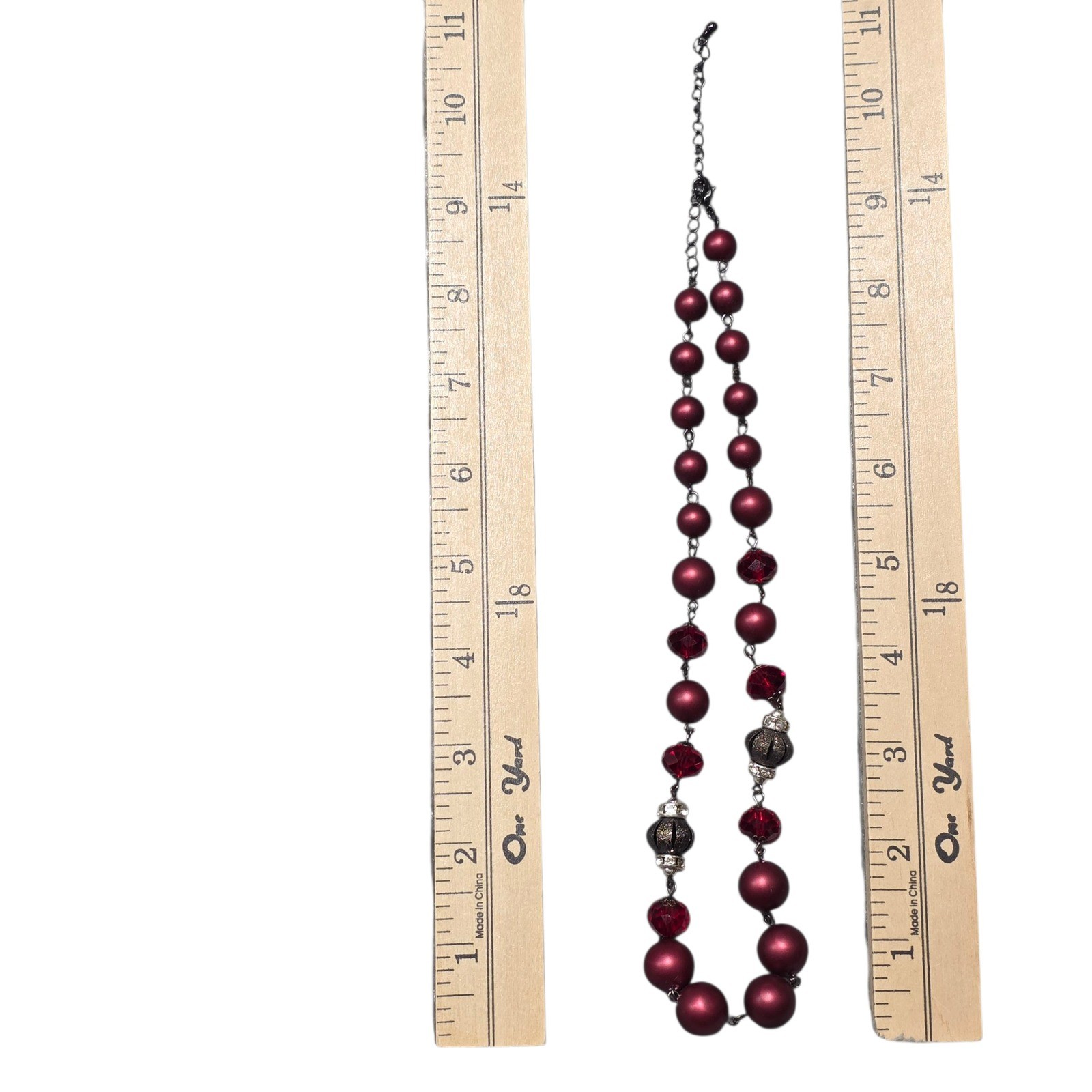 Red Beaded Necklace Costume Jewelry Party Cocktail Statement