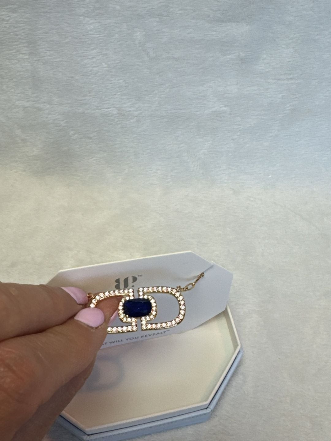 Bomb Party Inner Power Shines Through Created Sapphire on Gold