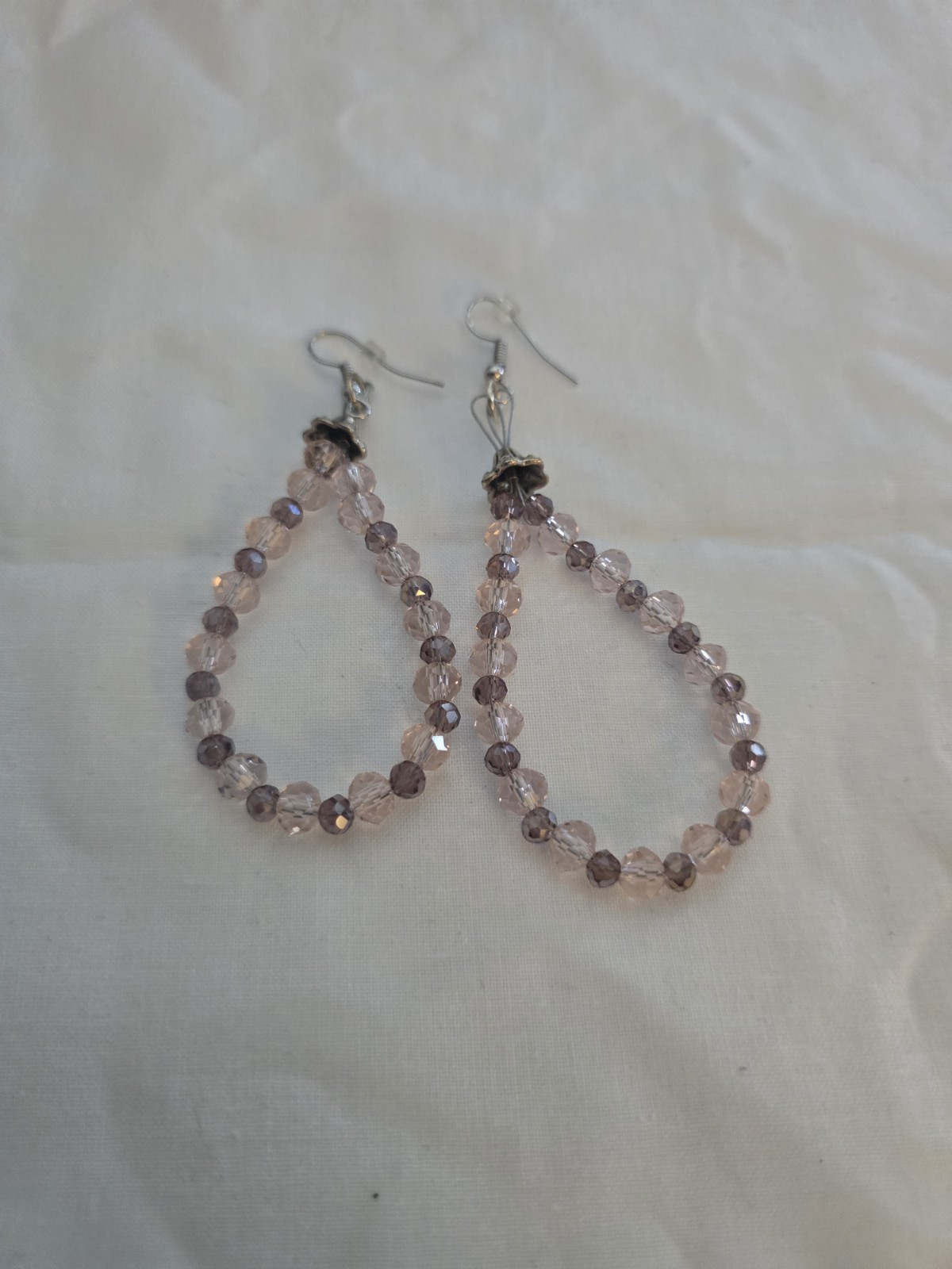 Sparkly earrings for women , shiny beads handmade