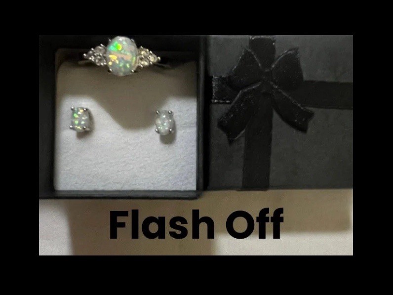 Exquisite White Fire Opal CZ Ring Size 9.5 & Earrings Set