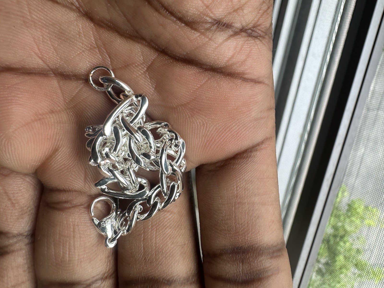APSVO S925 Silver Tone Chain Jewelry Set – Snake Curb Figaro Rope – New In Box