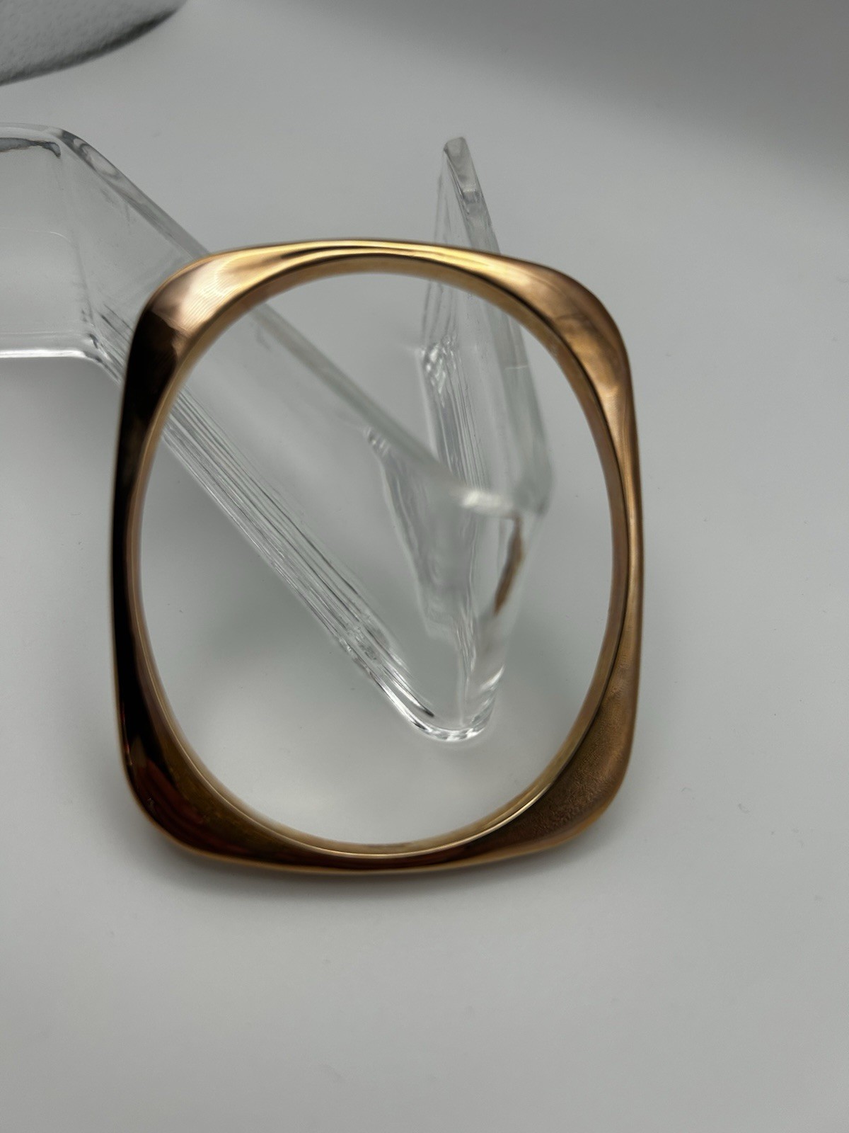 Bronze MILOR Italy Soft Edge Bangle Bracelet Vintage