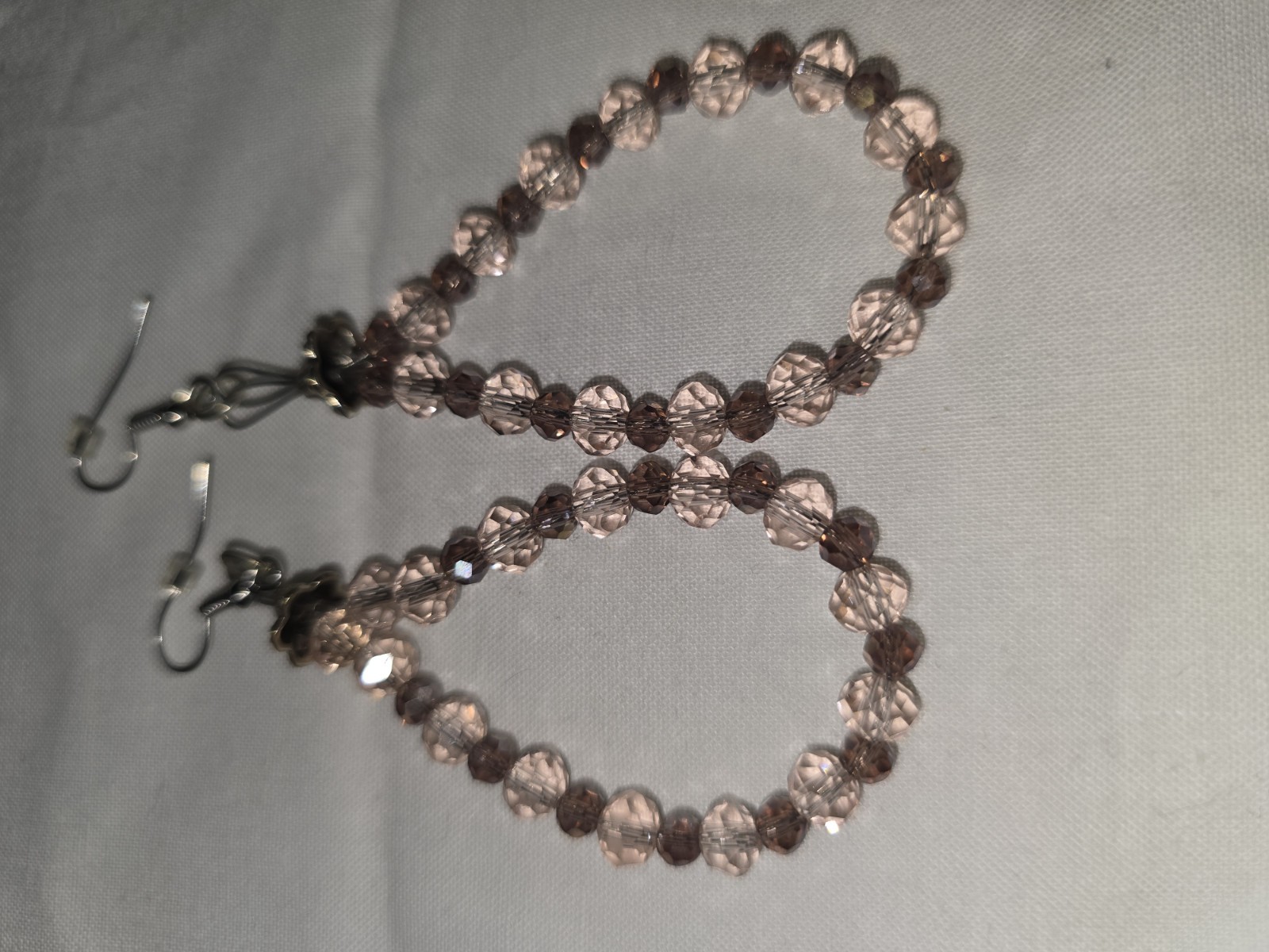 Sparkly earrings for women , shiny beads handmade