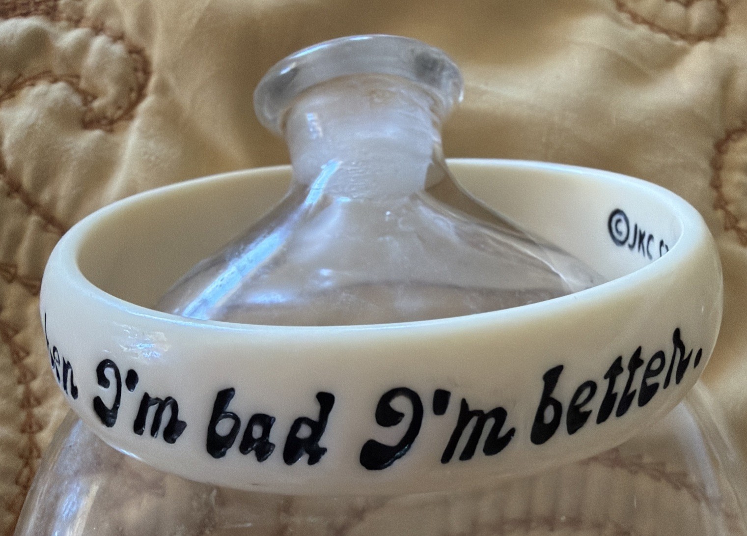 Jessica Kagan Cushman Mae West “ When I’m Good I’m Very Good” Bangle Bracelet!