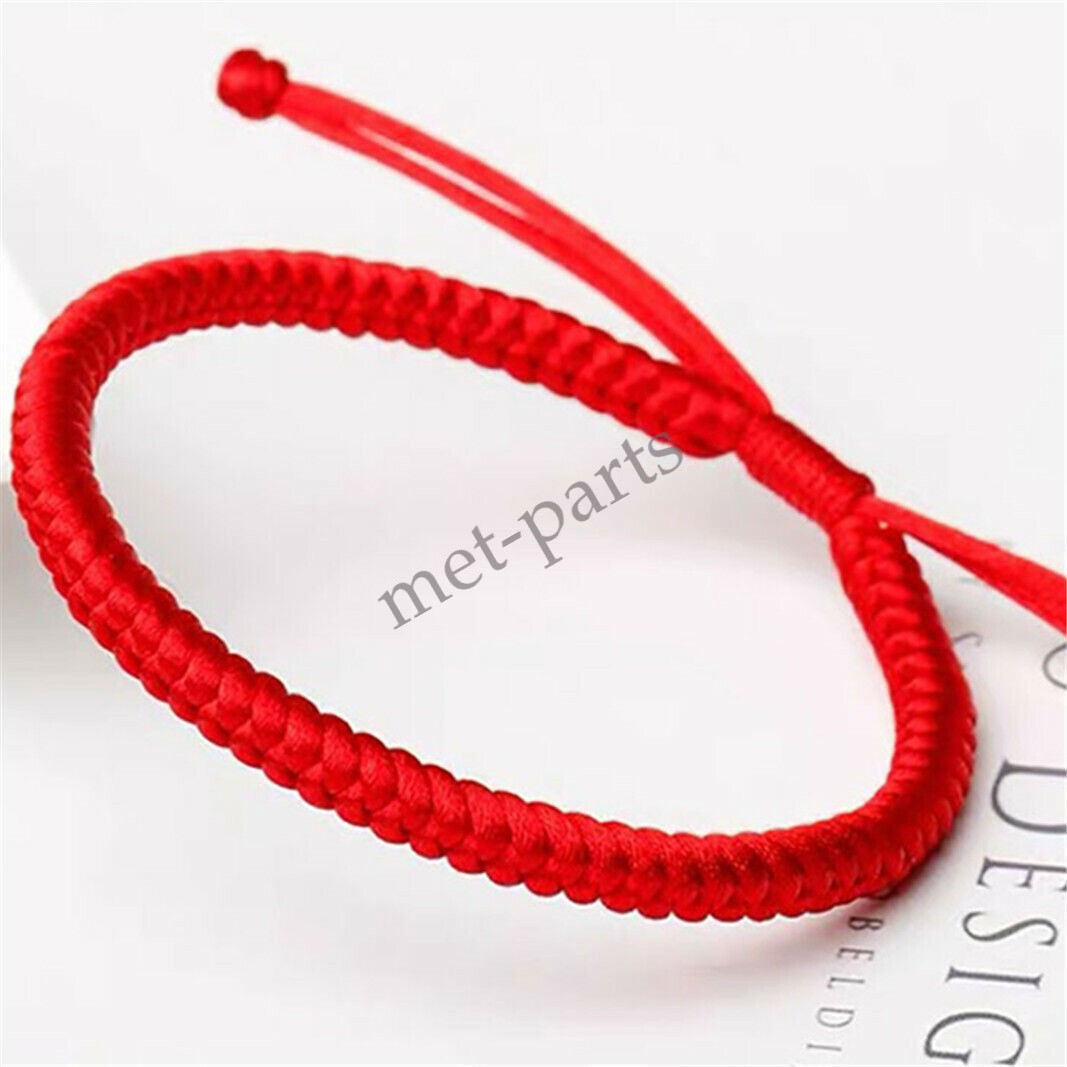Pop 1pcs Lucky Red Cord Bracelet Amulet Protection Knitted Rope For Man Woman