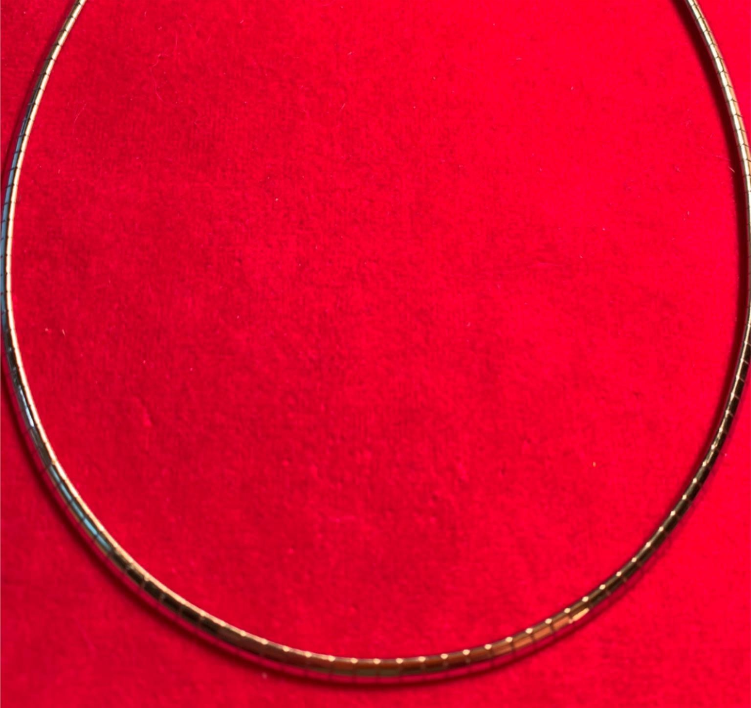 20 INCH 3 MM STAINLESS STEEL SILVER DOMED OMEGA WITH LOBSTER CLAW CLASP