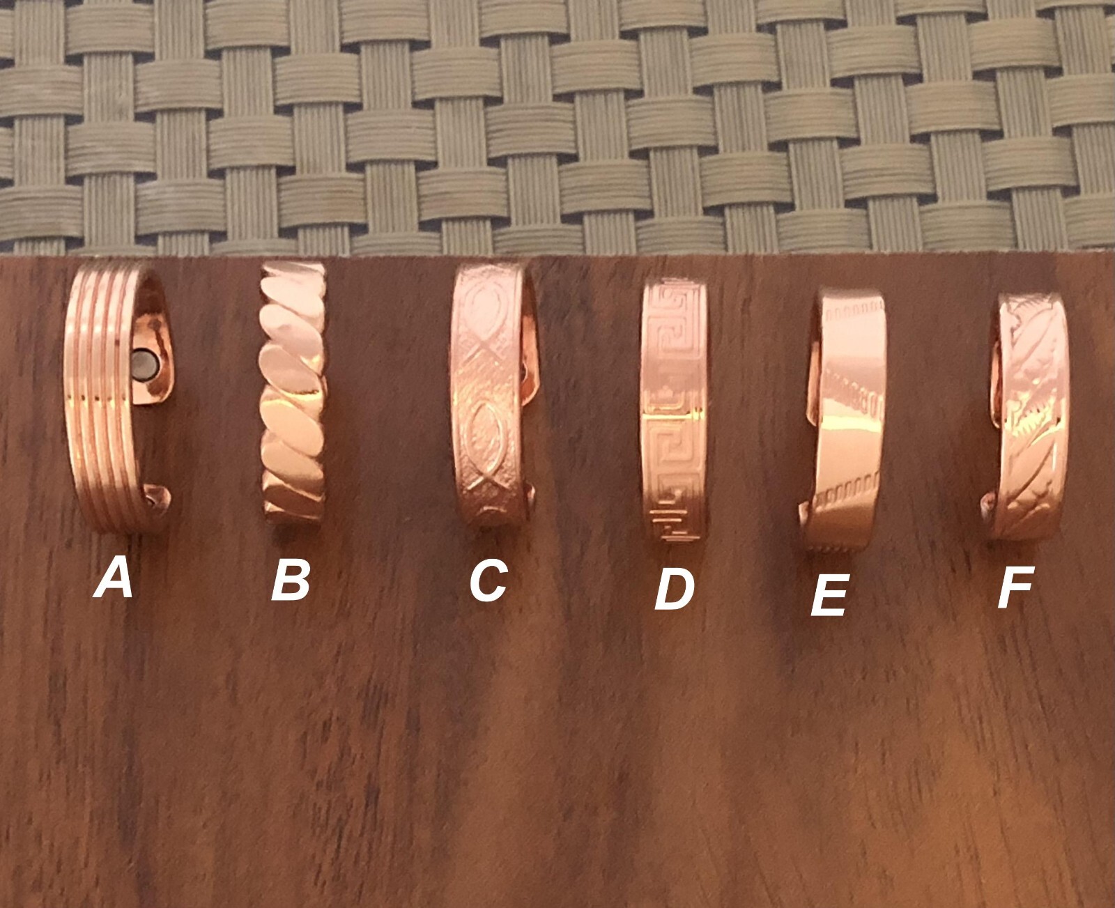 Solid Pure Copper Magnetic Ring Men Women Arthritis Adjustable Ring