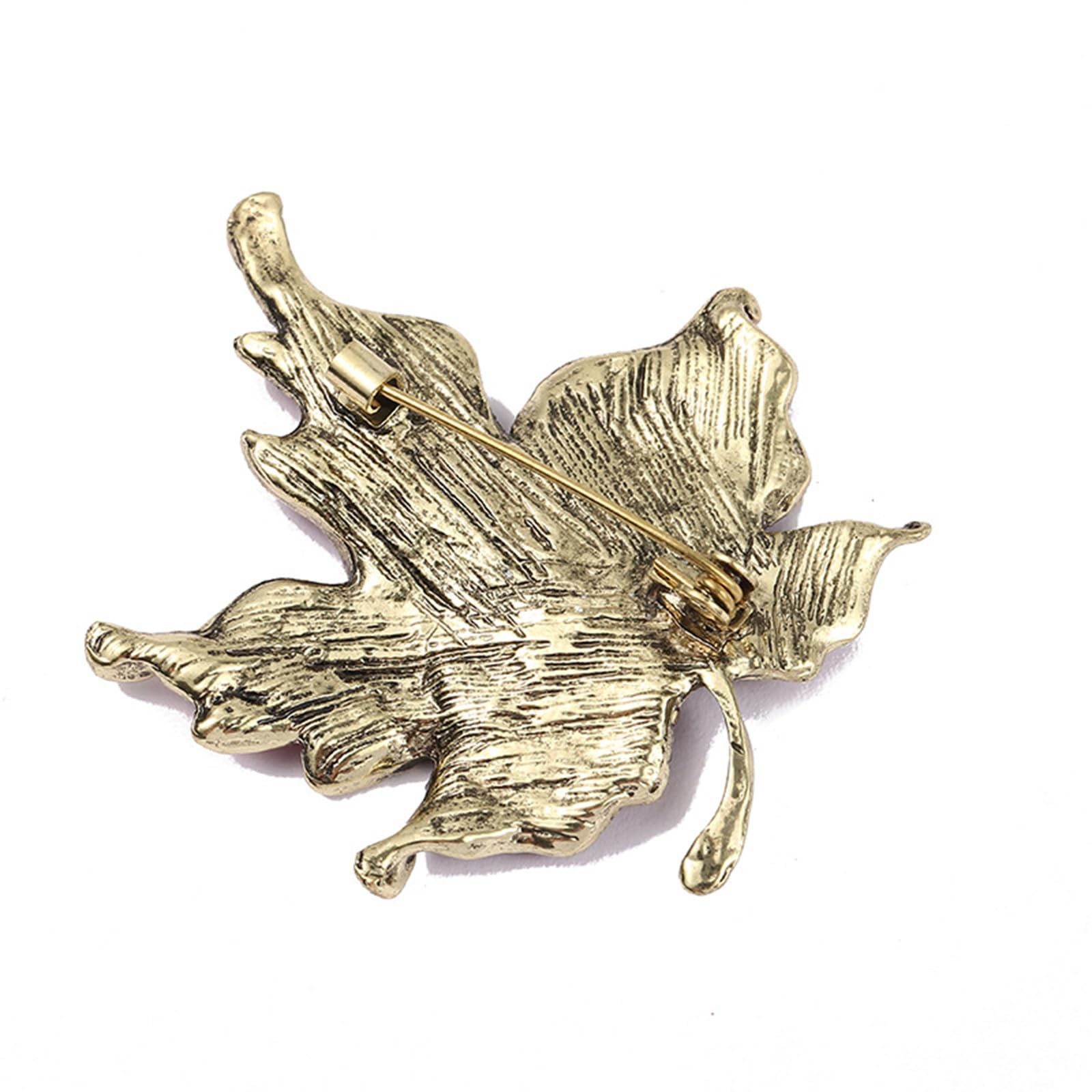 Thanksgiving Maple Leaf Brooch for Women Colorful Rhinestone Fall Brooches an…