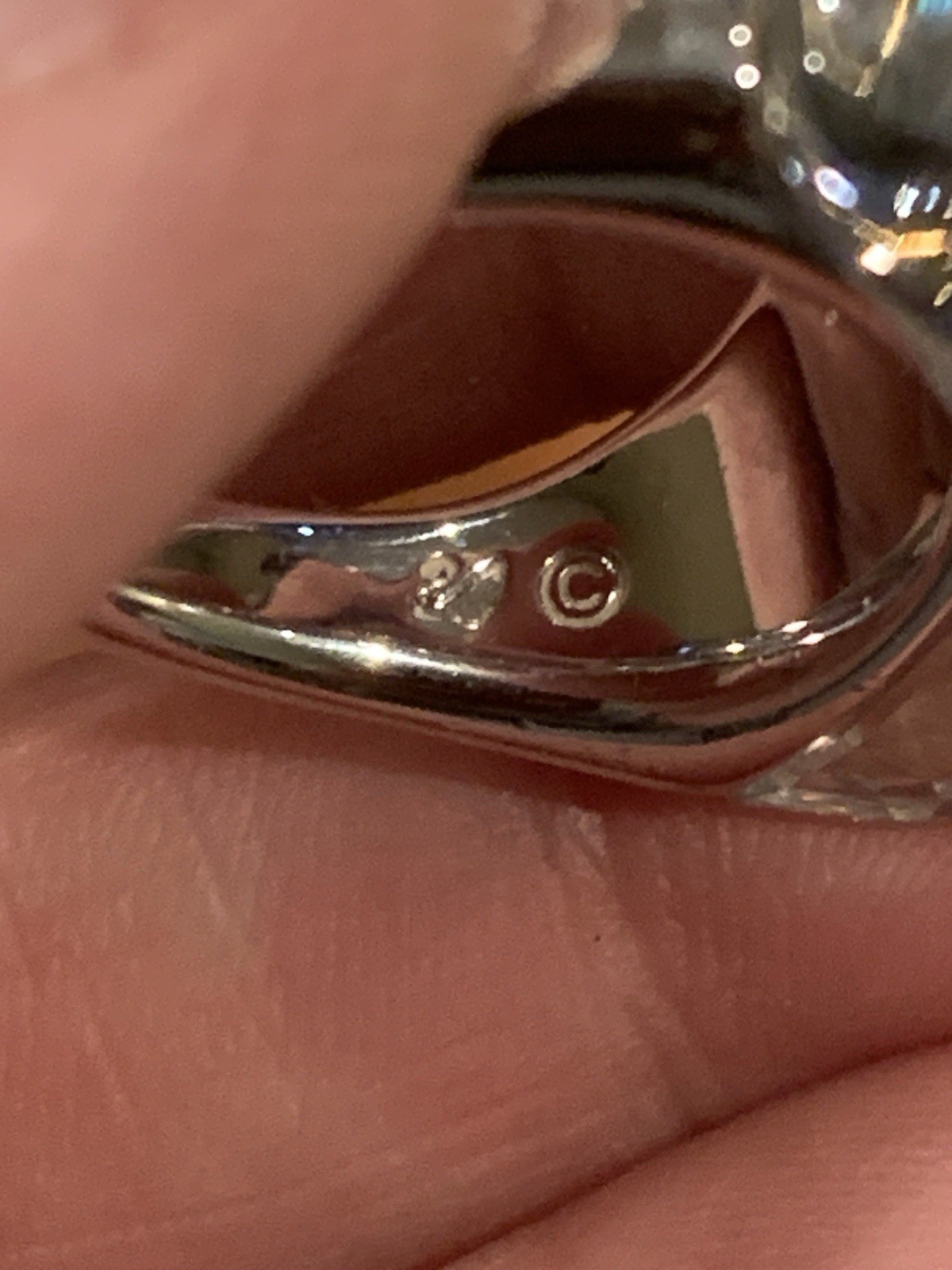 RARE Swarovski Swan Signed Crystal Large Heart Cocktail Ring Size 8.75 STUNNING