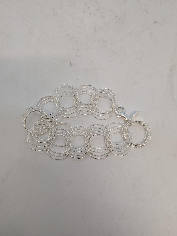 Silver 4-Circle Fashion Bracelet S925 Sterling Silver 13.1g (KS10227 (KS1022771)
