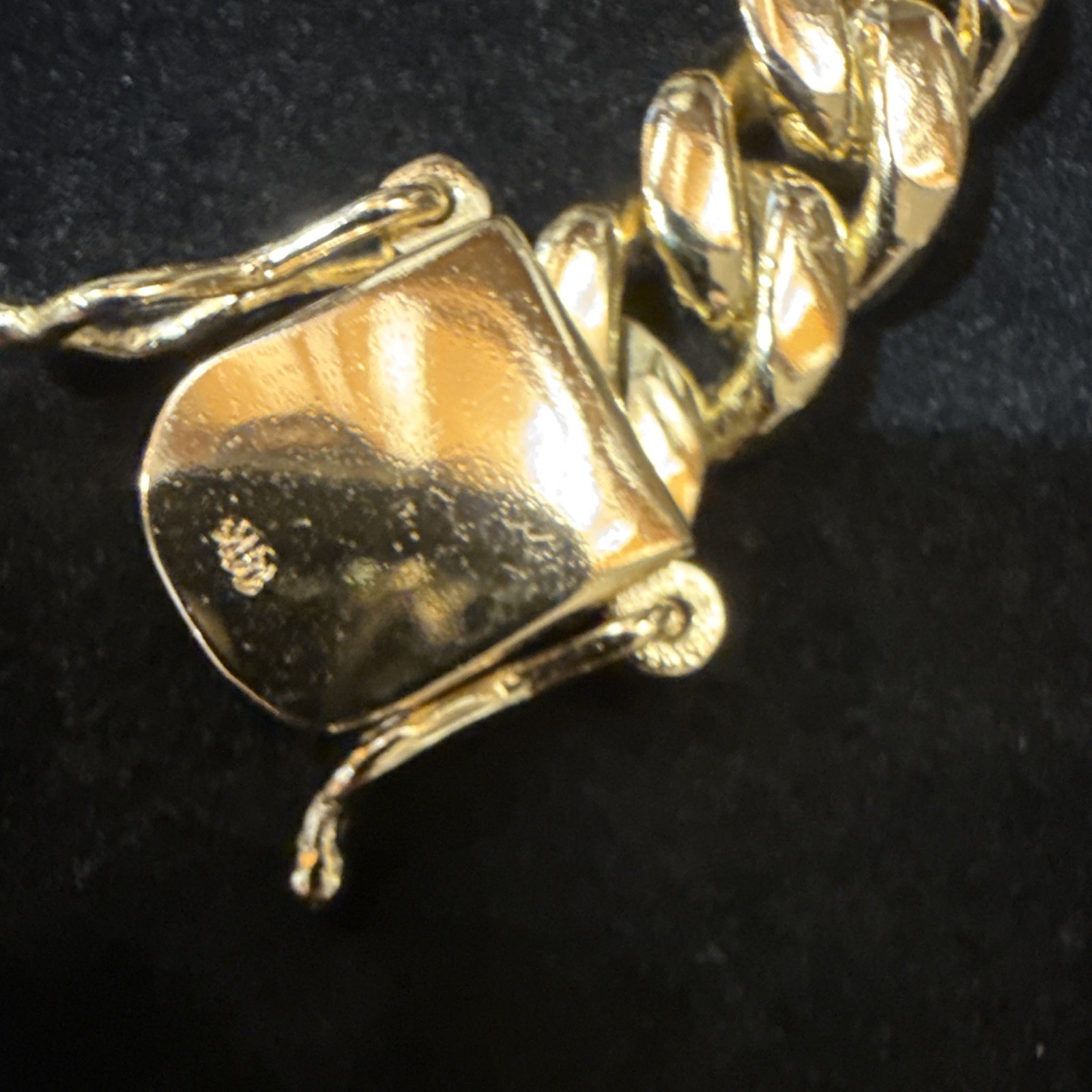 14k gold over silver handmade miami Cuban bracelet 999 silver