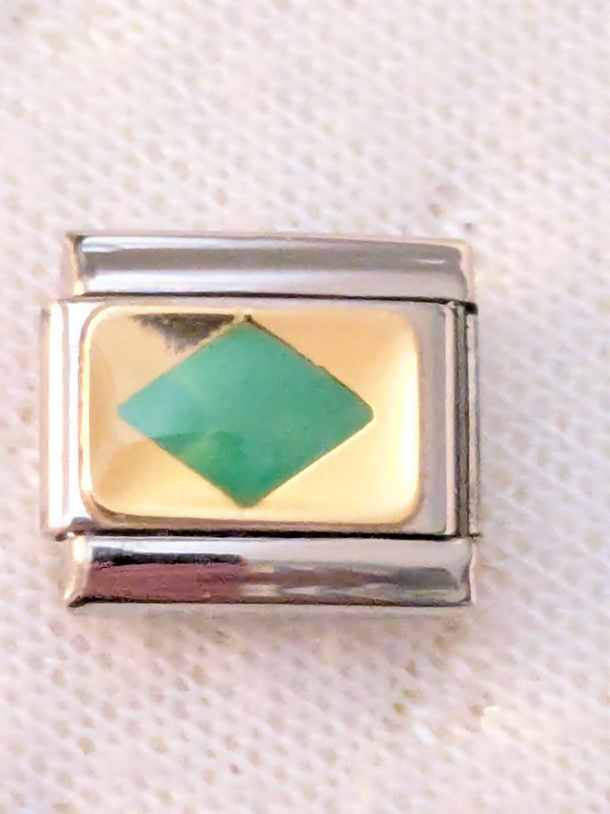 Authentic Nomination Classic Italian Charm Mint Green Diamond Spacer F78