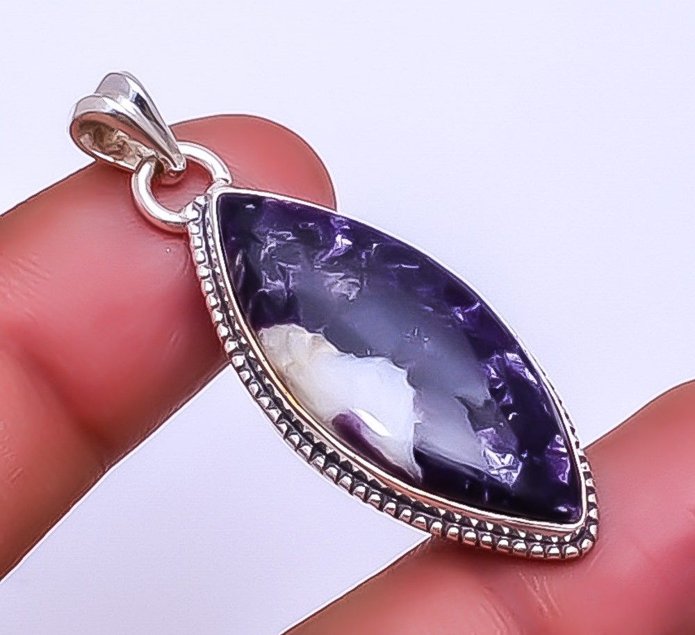 Lepidolite – San Diego Gemstone 925 Sterling Silver Pendant 1.76″ P_9359_148_44