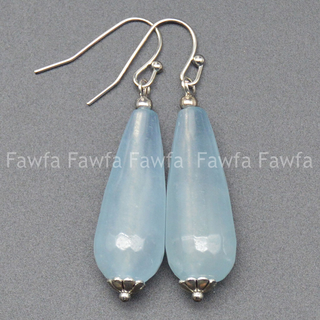 11x27mm Faceted Multicolor Mixed Gems Teardrop Beads Silver Hook Dangle Earrings