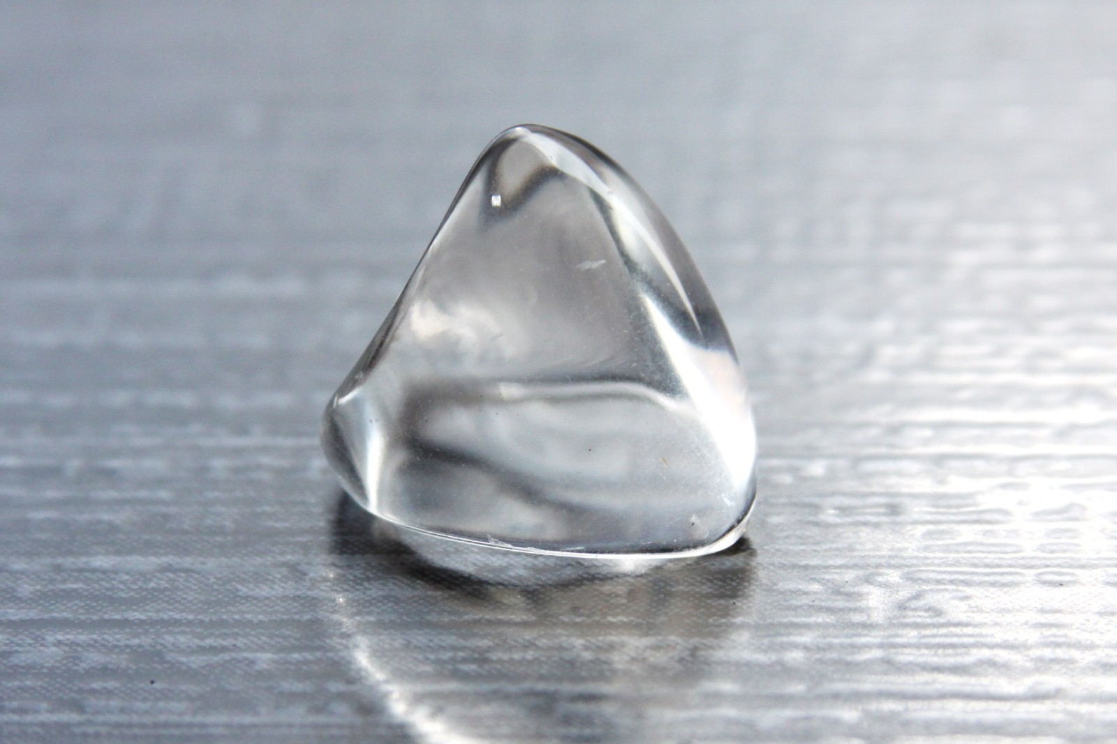 Clear cocktail lucite resin plastic ring.